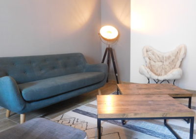 Salon tendance industriel/bohème