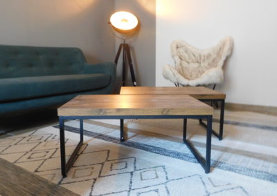 Salon tendance industriel/bohème