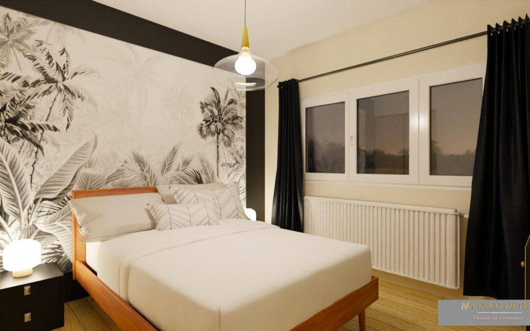 chambre contemporaine et chaleureuse