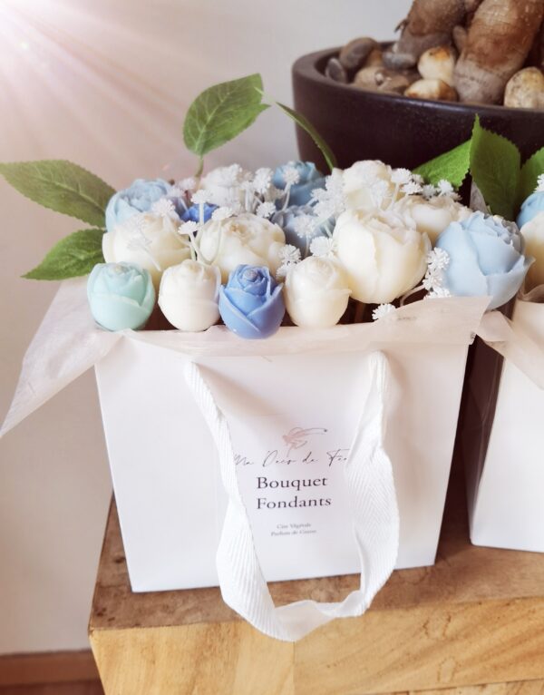 Bouquet fondant parfumé bleu