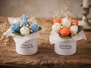 2 mini bouquet fondant