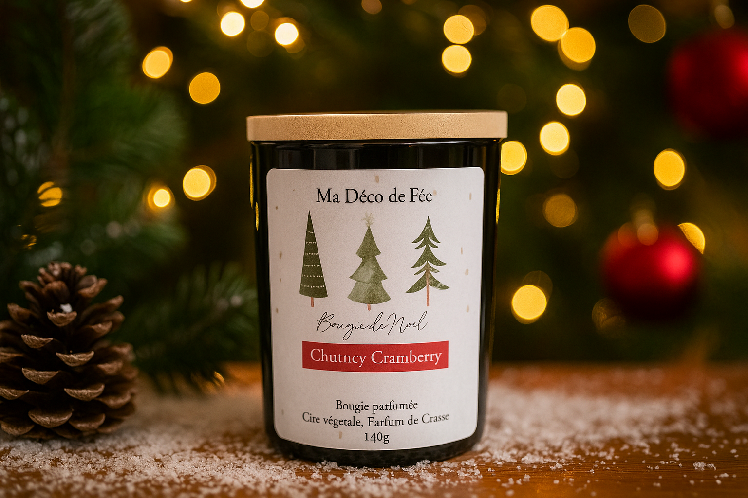 Bougie parfumée de Noël