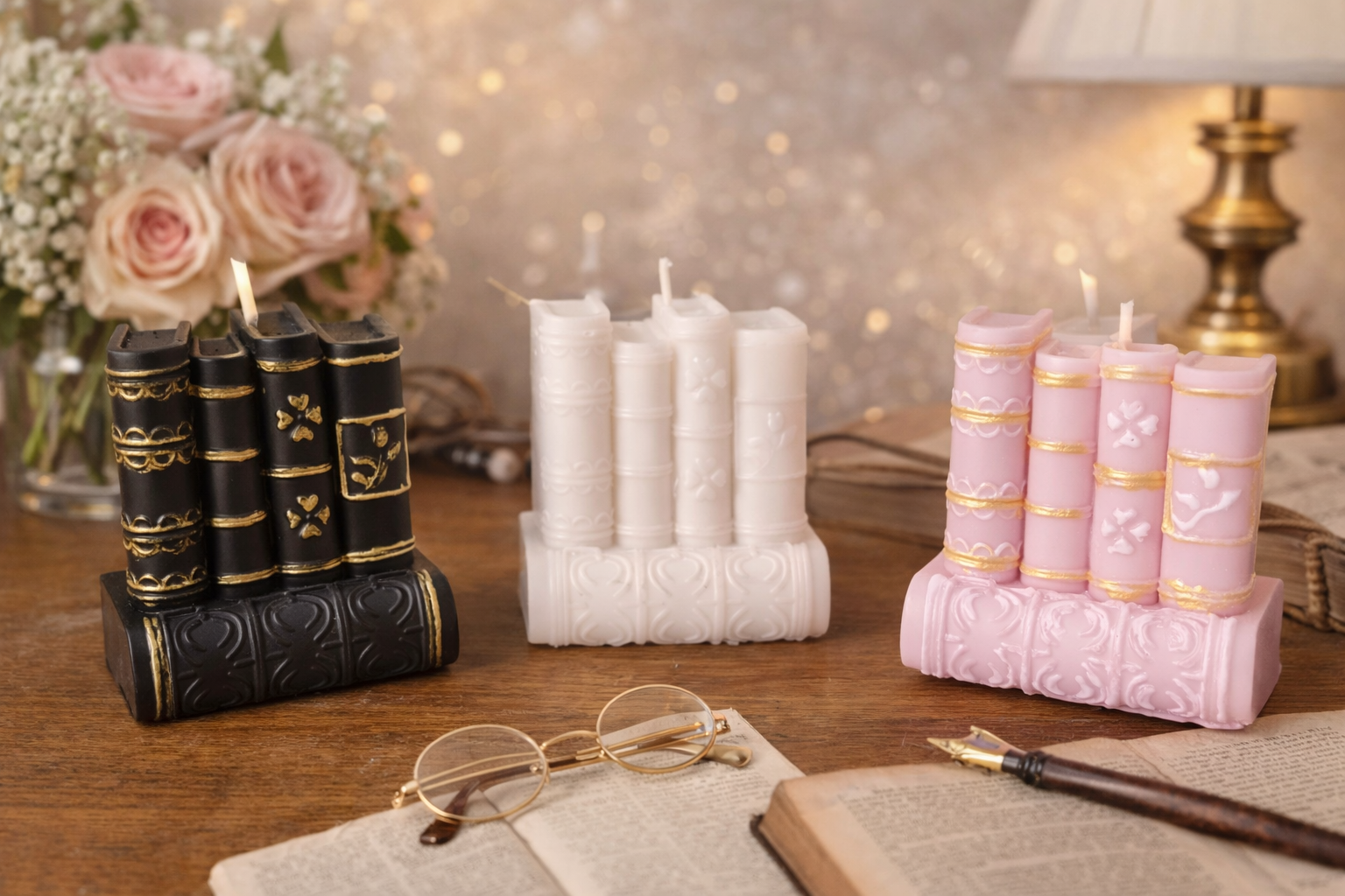 Bougie bibliothèque