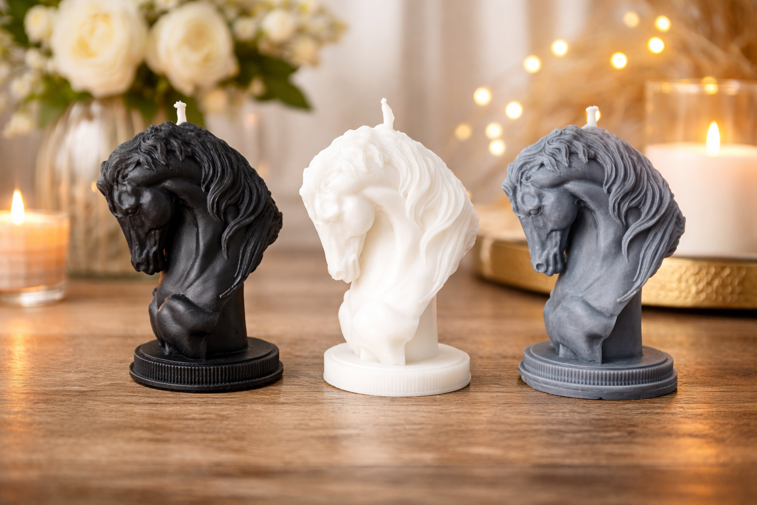 Bougie tête de cheval