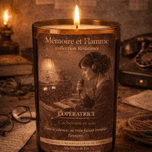 Bougie artisanale historique – Résistance | Mémoire & Flamme