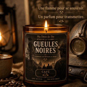 Bougie artisanale « Gueules Noires »