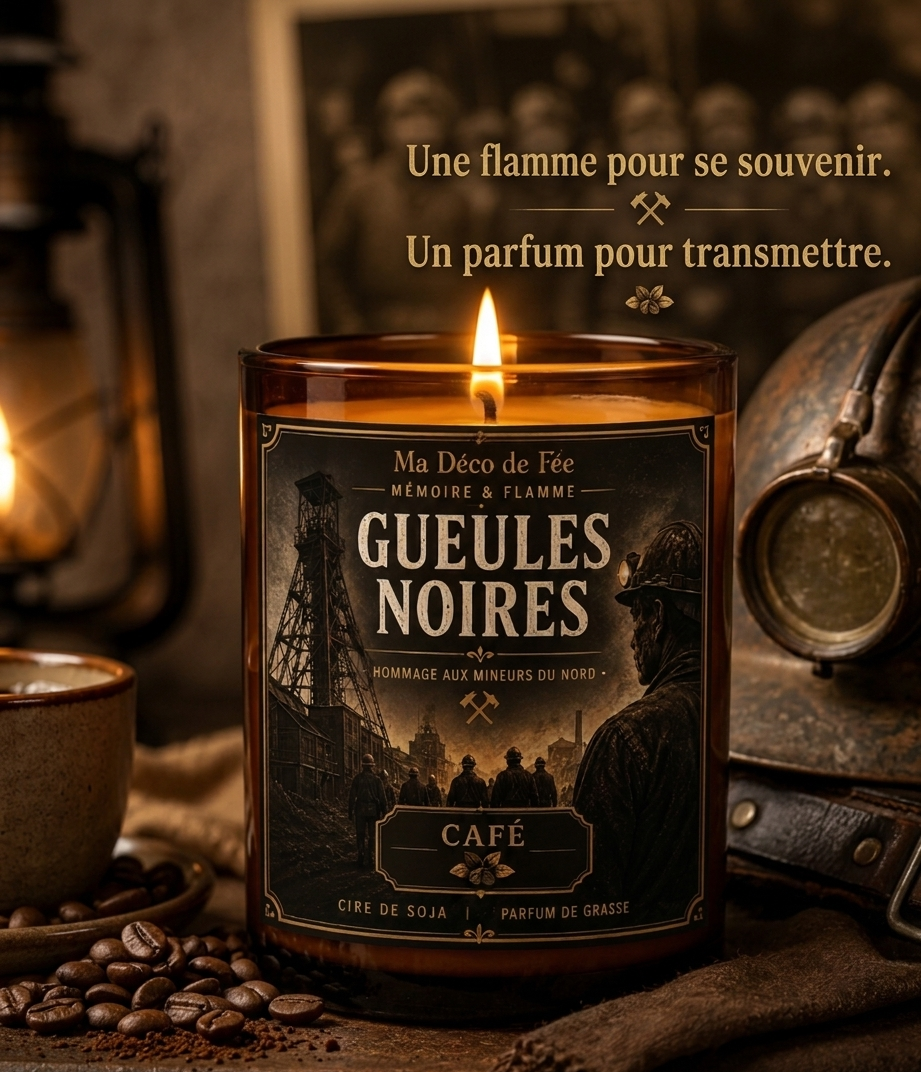 Bougie artisanale « Gueules Noires »